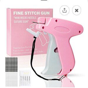 Fine Stitch Gun for Clothes, Stitchy Microstitch Gun, Tagging Quick Pink